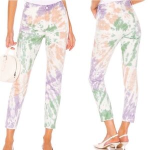 NWT GRLFRND The Karolina Skinny Jeans Tie Dye White Combo Size 24
